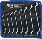 Dubbel-ringnyckel-sats | Bockad | 6 x 7 - 20 x 22 mm | 8 delar