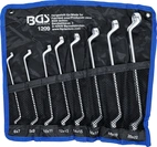 Dubbel-ringnyckel-sats | Bockad | 6 x 7 - 20 x 22 mm | 8 delar