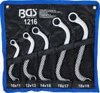 Dubbel-ringnyckel-sats | S-Form | 10 x 11 - 18 x 19 mm | 5 delar