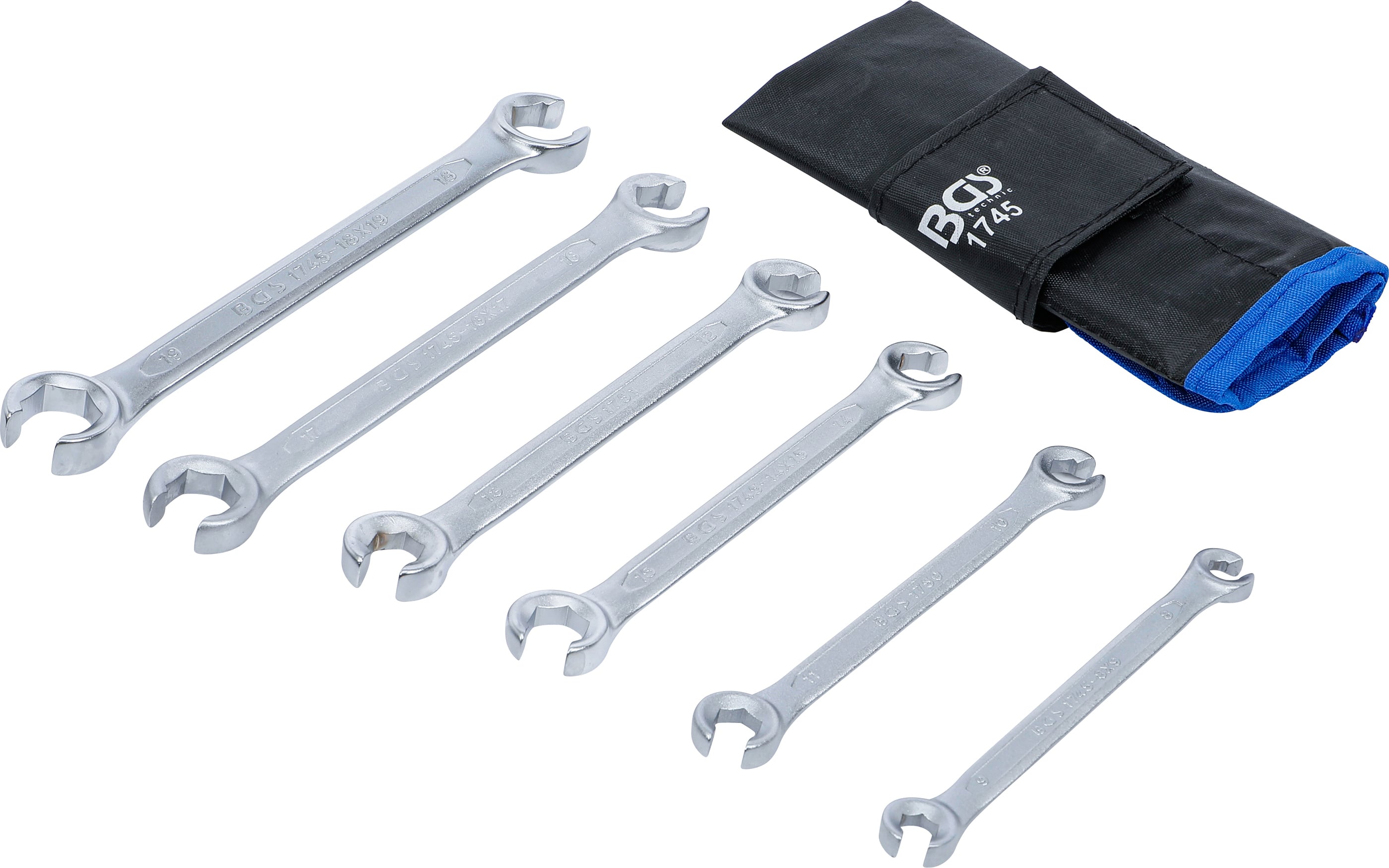 Öppen Dubbel-Ringnyckel-sats | 8 x 9 - 18 x 19 mm | 6 delar