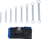 Dubbel-ringnyckel-sats | extra platt | 6 - 22 mm | 8 delar