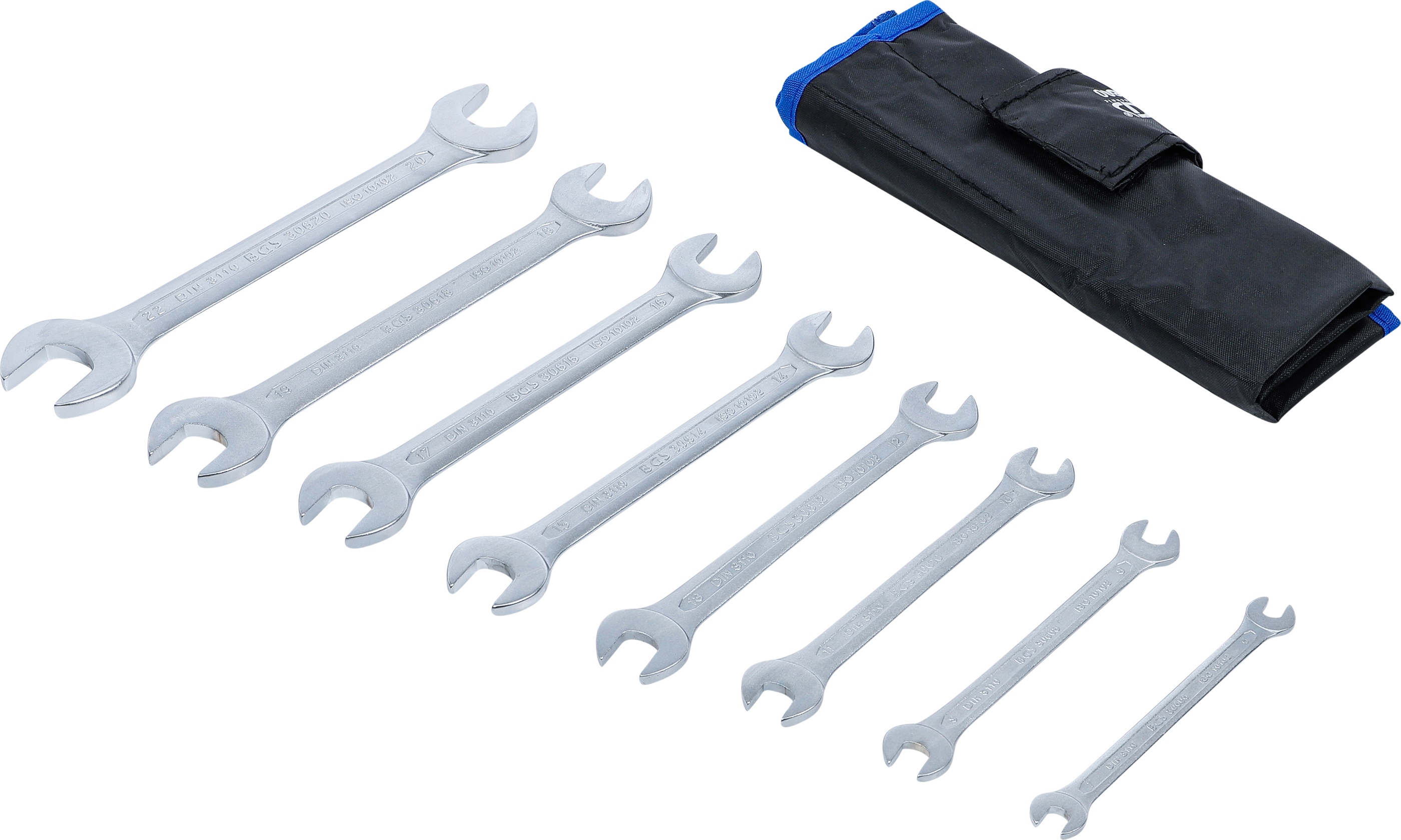 Dubbel U-nyckel-sats | 6 - 22 mm | 8 delar