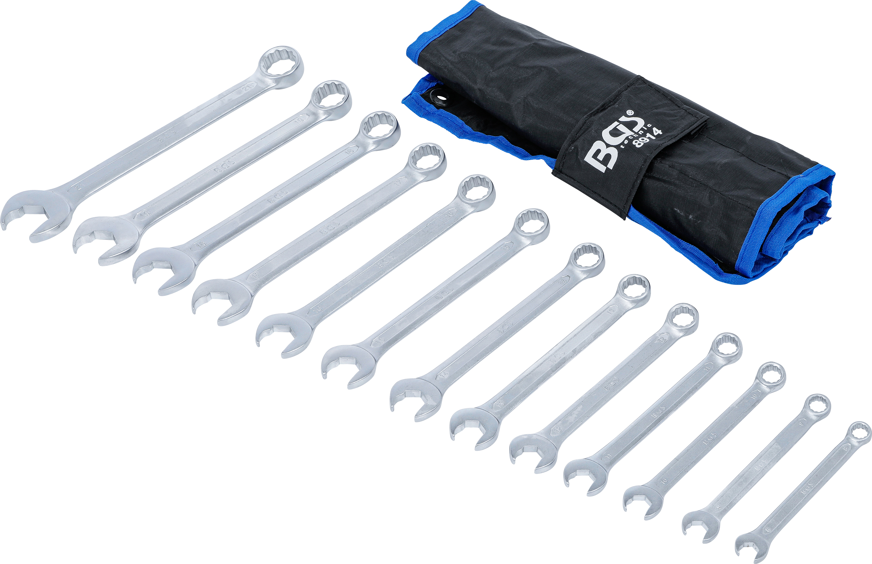 U-ringnyckel-sats | U-sidan med spärrfunktion | 8 - 21 mm | 13 delar