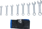 U-ringnyckel-sats | extra kort | Tumsstorlekar | 3/8" - 7/8" | 8 delar