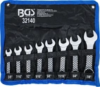U-ringnyckel-sats | extra kort | Tumsstorlekar | 3/8" - 7/8" | 8 delar