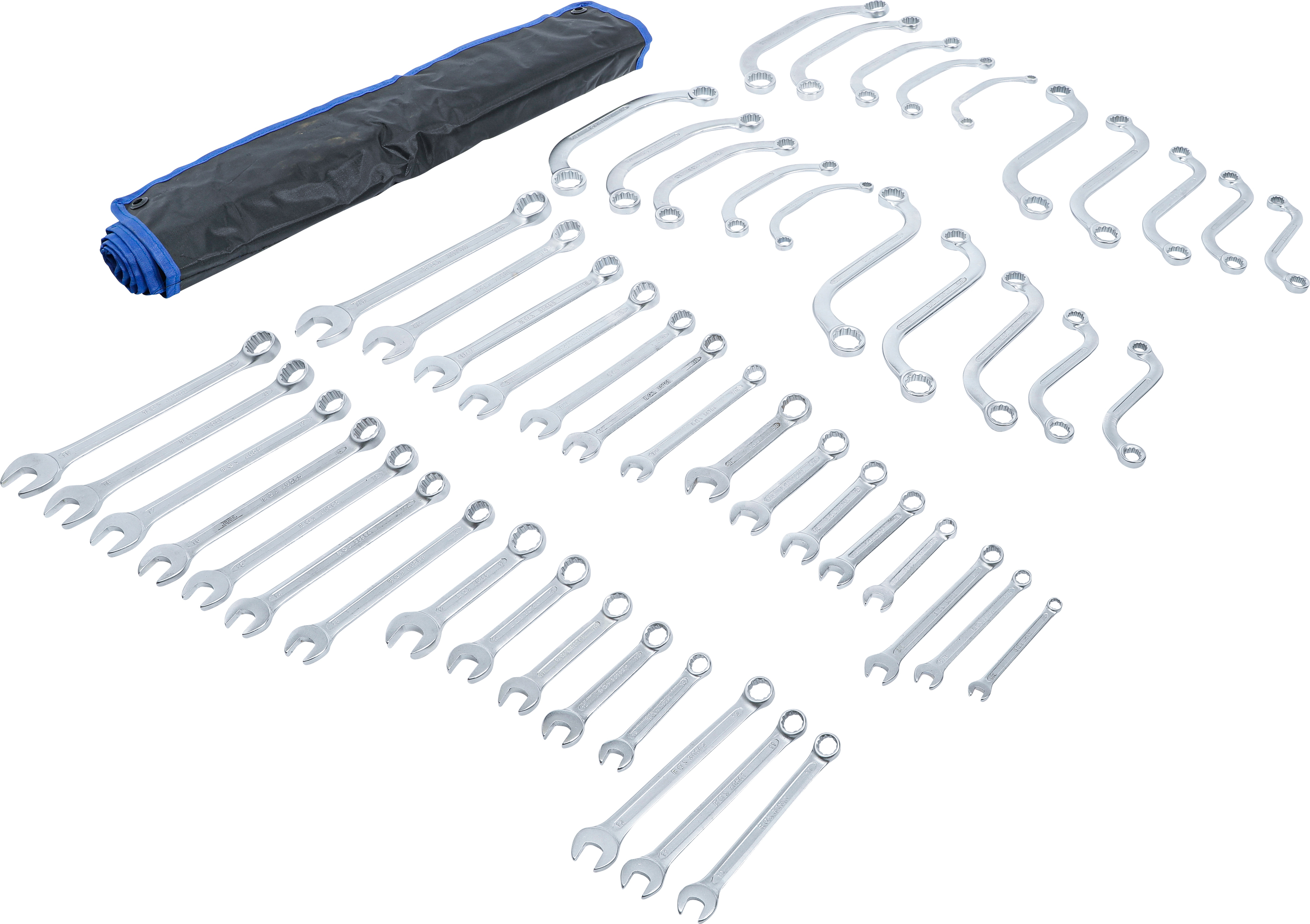 U-/ringnyckelsortiment | Tumsstorlekar / Metriska | 50 delar