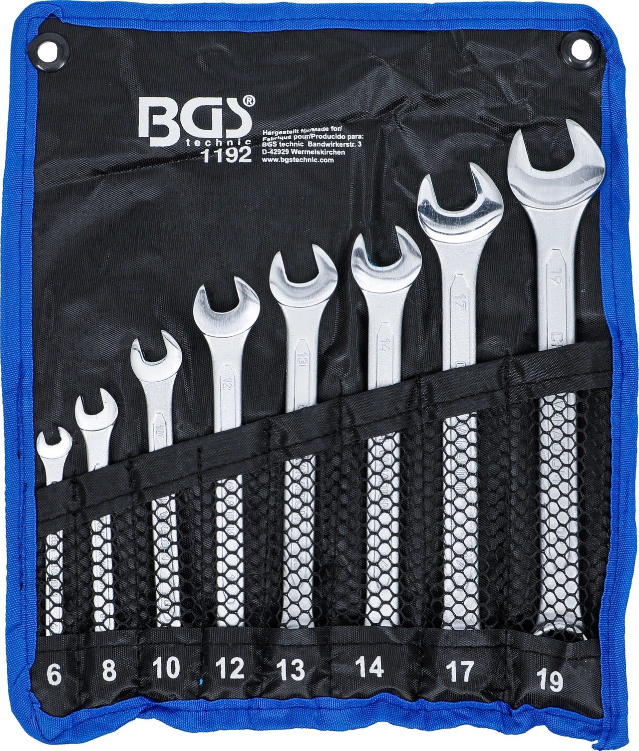 U-ringnyckel-sats | 6 - 19 mm | 8 delar