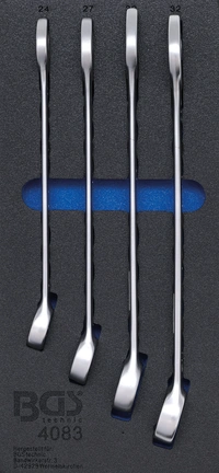 Verkstadsvagninlägg 1/3: U-ringnyckel-sats | 24 - 32 mm | 4 delar