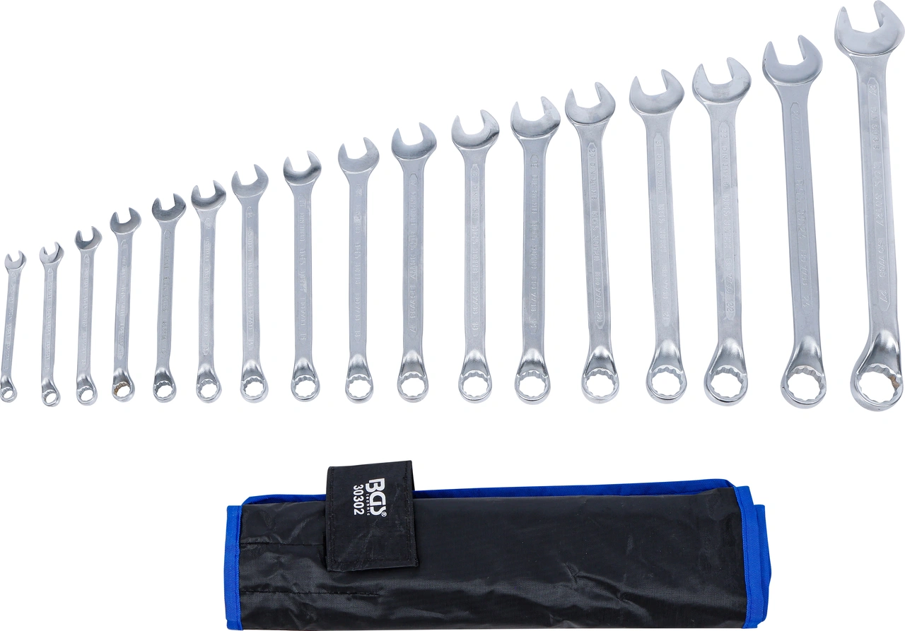 U-ringnyckel-sats | Bockad | 8 - 27 mm | 17 delar