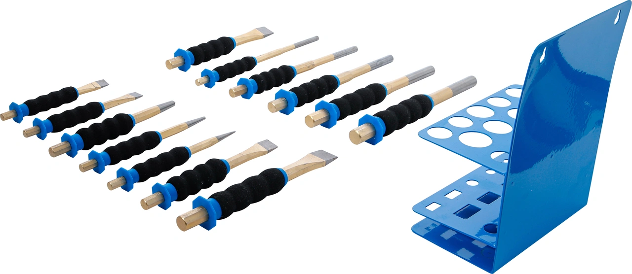 Splintutdrivare-/ Körnare-/ Plattmejsel-sats | med handskydd | 13 delar