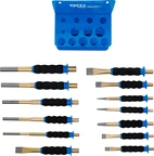 Splintutdrivare-/ Körnare-/ Plattmejsel-sats | med handskydd | 13 delar