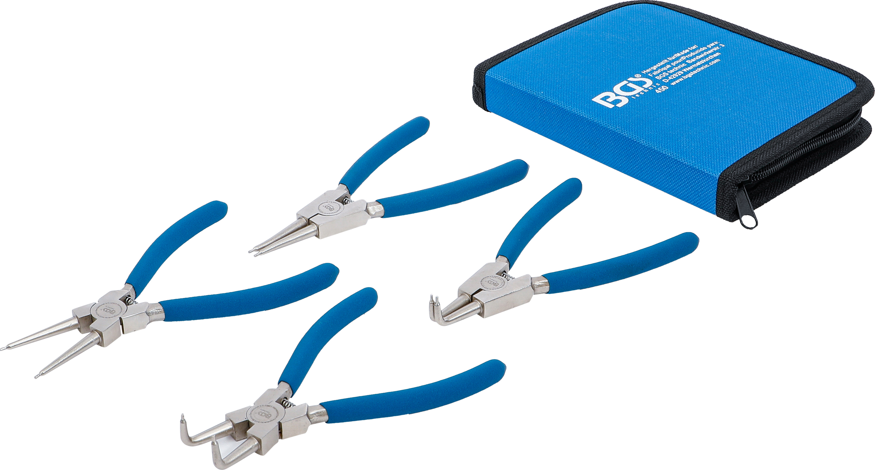 Låsringstång-sats | 150 mm | 4 delar