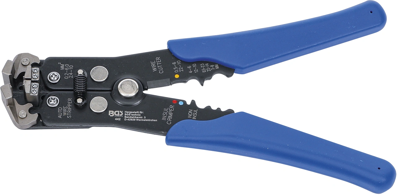 Automatisk avisoleringstång | för tråd-Ø 0,13 - 6 mm² | 210 mm