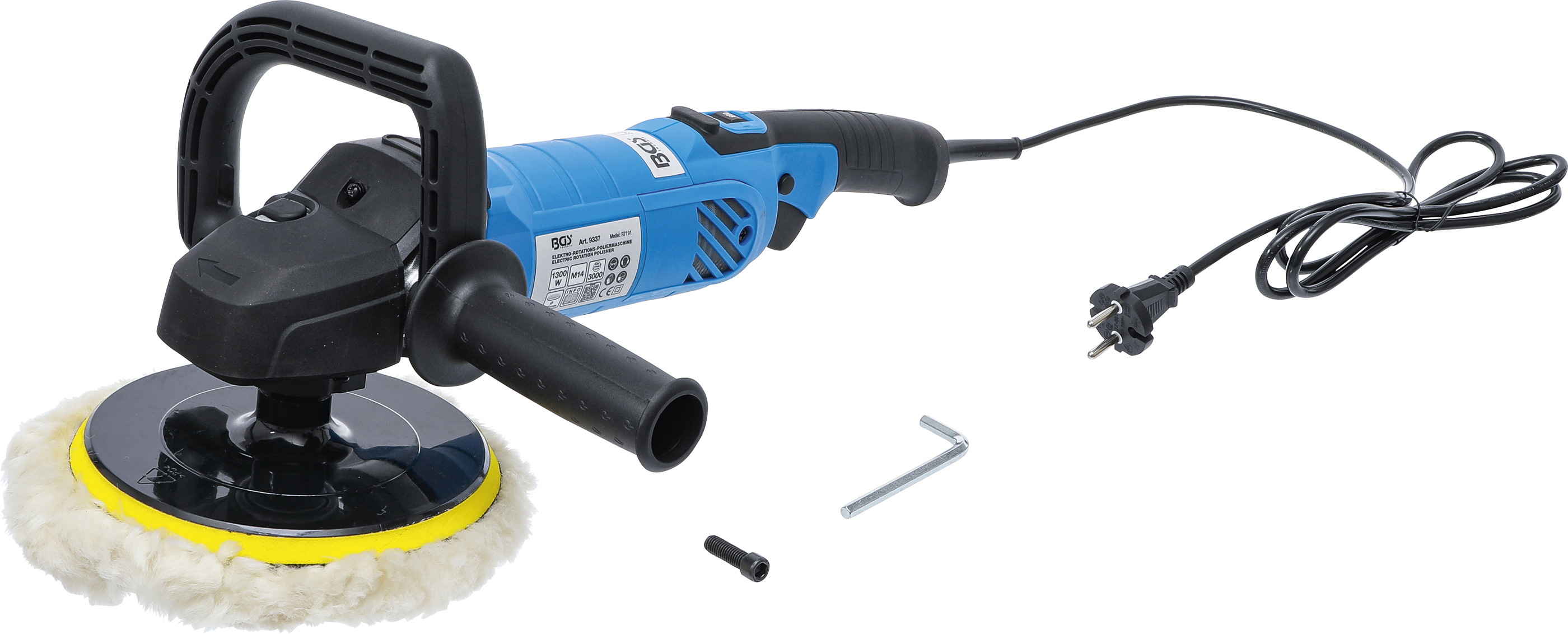 Eldriven polermaskin | max. 3000 r/min | 1300 W | Ø 180 mm