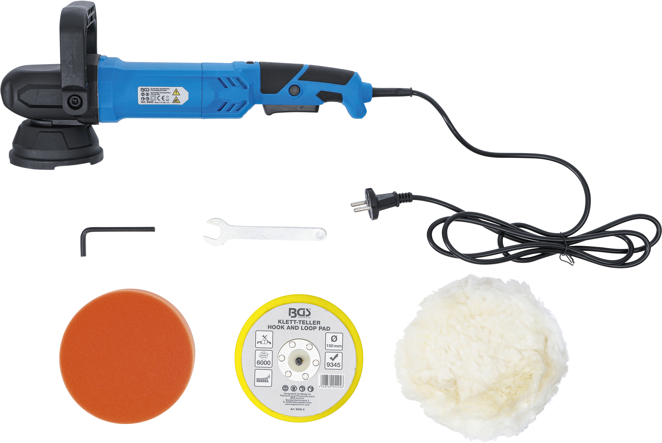 Elektrisk excenterpoleringsmaskin | max. 6000 v/min | 900 W