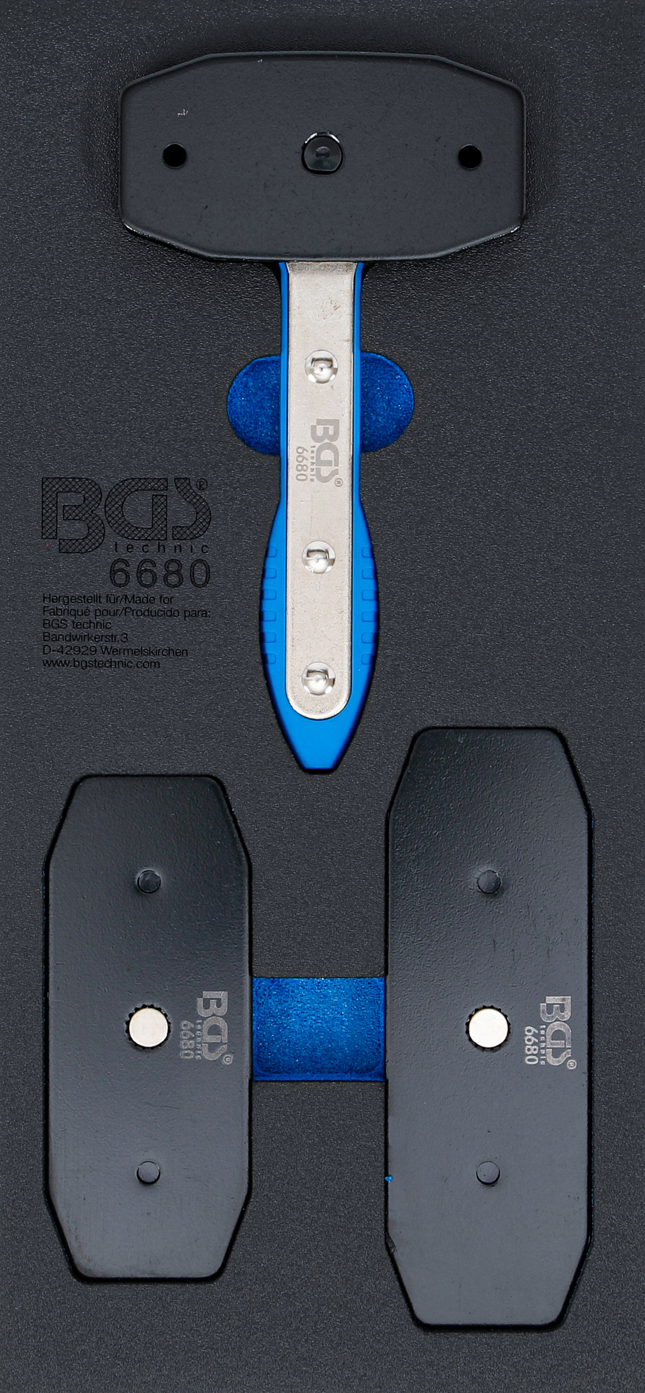 Verkstadsvagninlägg 1/3: Sats bromskolv-återställnings-verktyg | med spärrfunktion