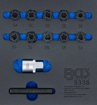Verkstadsvagninlägg 1/6: Fälglås-Verktyg-sats för Mercedes-Benz | 12 delar