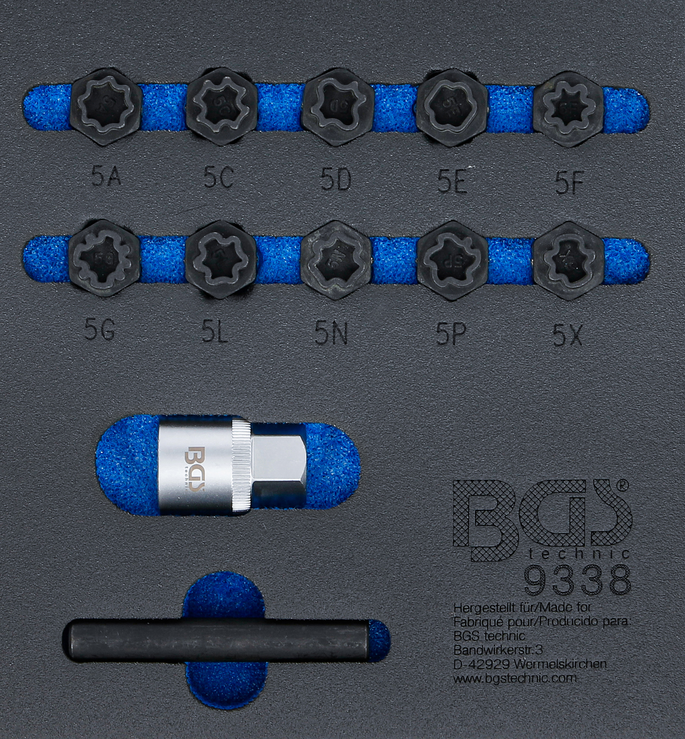 Verkstadsvagninlägg 1/6: Fälglås-Verktyg-sats för Mercedes-Benz | 12 delar