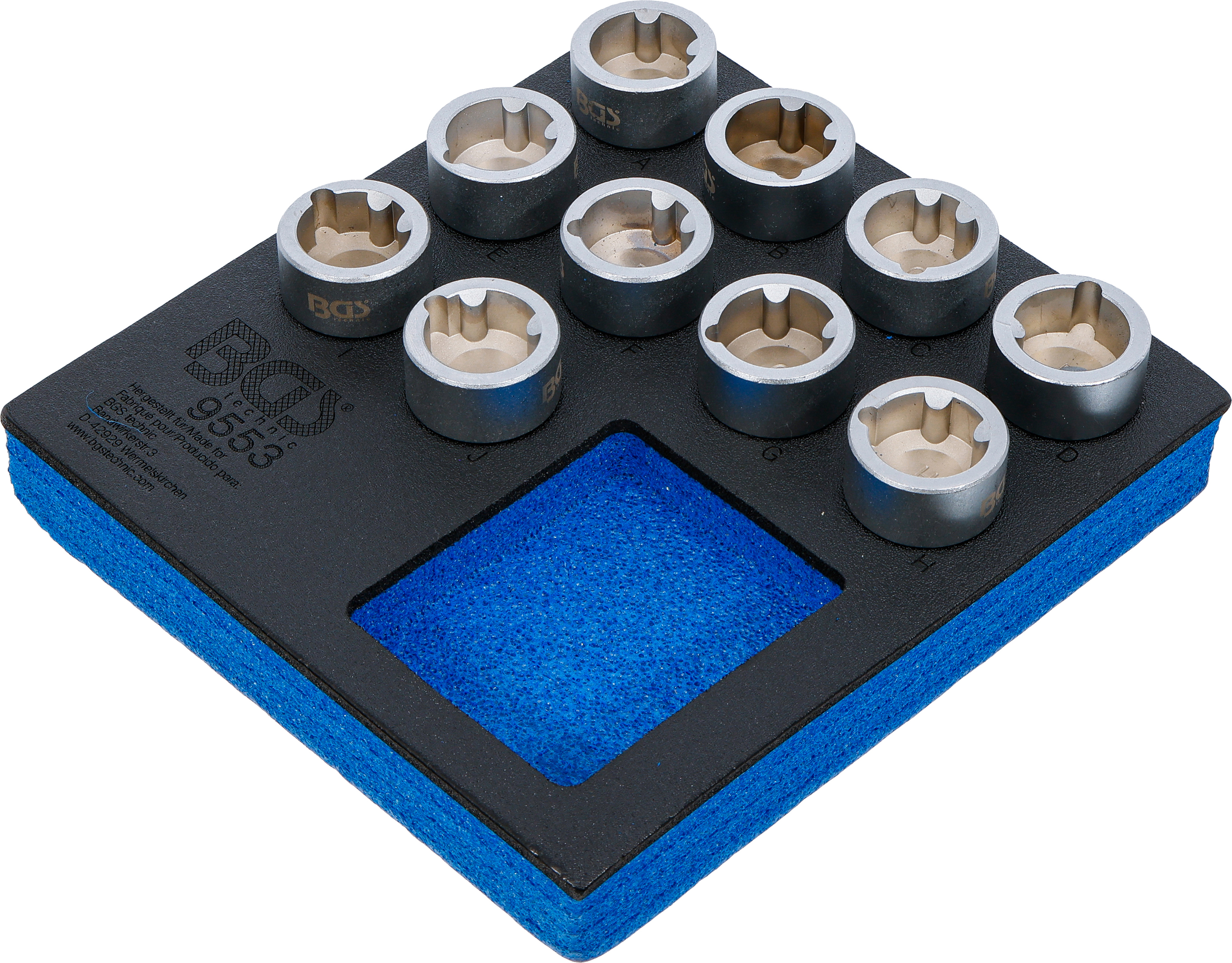 Verkstadsvagninlägg 1/6: Fälglås-Verktyg-sats för Land Rover | 10 delar