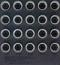 Verkstadsvagninlägg 1/6: Fälglås-Verktyg-sats för Volvo | 20 delar