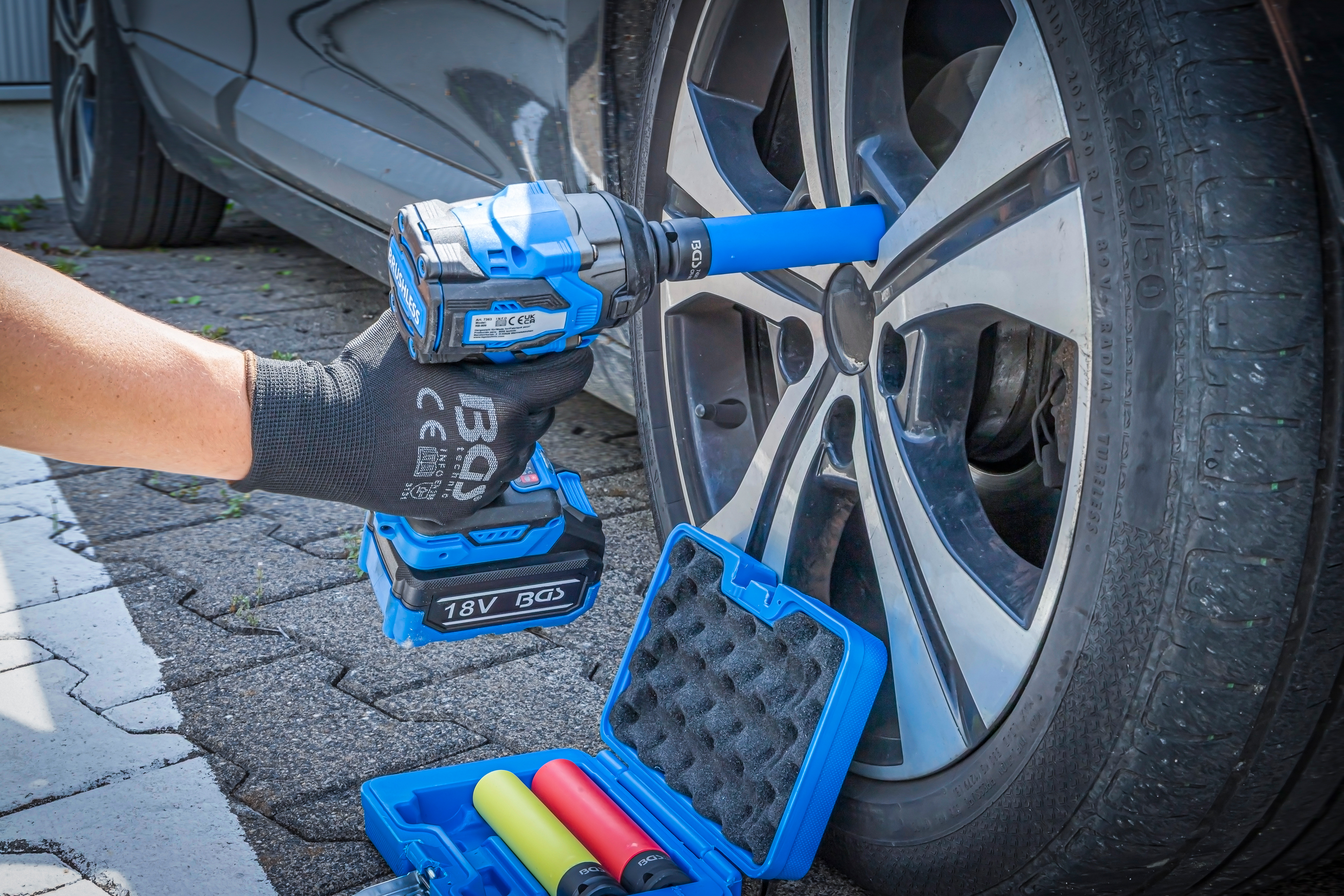 Kraft-Skoninsats-sats | extra djup | 12,5 mm (1/2") | 17 / 19 / 21 mm | 3 delar