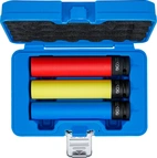 Kraft-Skoninsats-sats | extra djup | 12,5 mm (1/2") | 17 / 19 / 21 mm | 3 delar