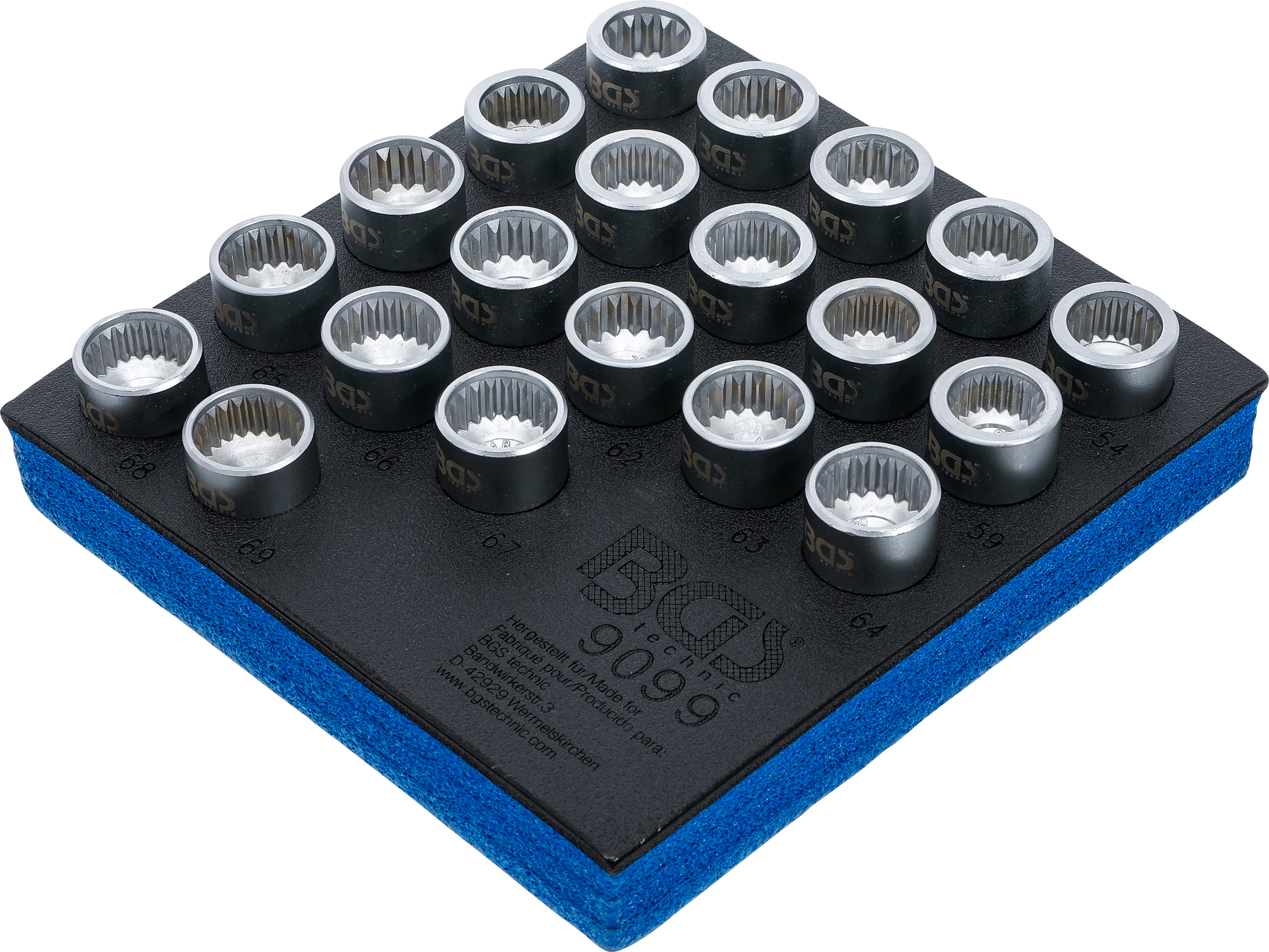 Verkstadsvagninlägg 1/6: Fälglås-Verktygssats för Porsche och VW Touareg | 20 delar