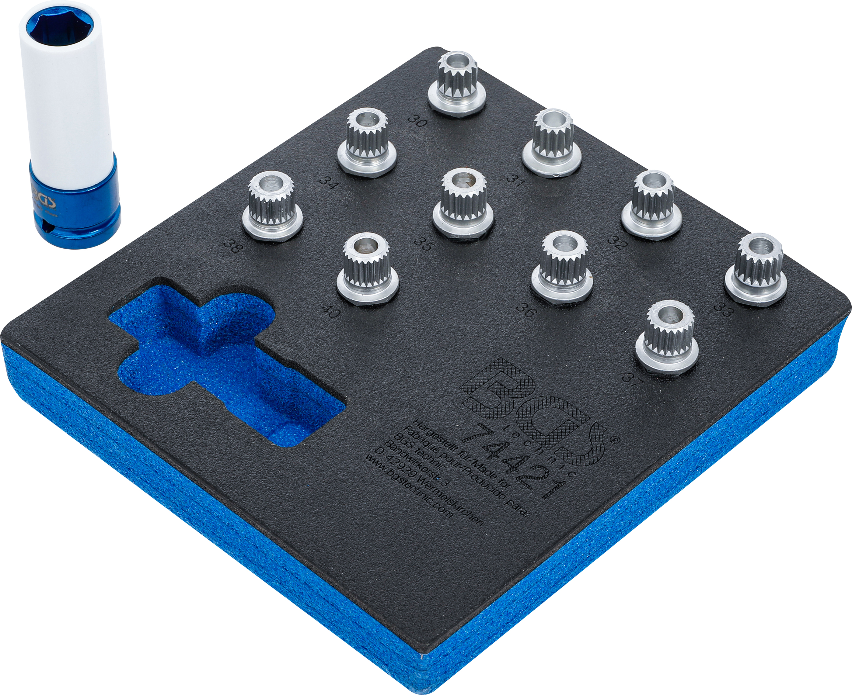 Verkstadsvagninlägg 1/6: Fälglås-Verktyg-sats för BMW | 11 delar