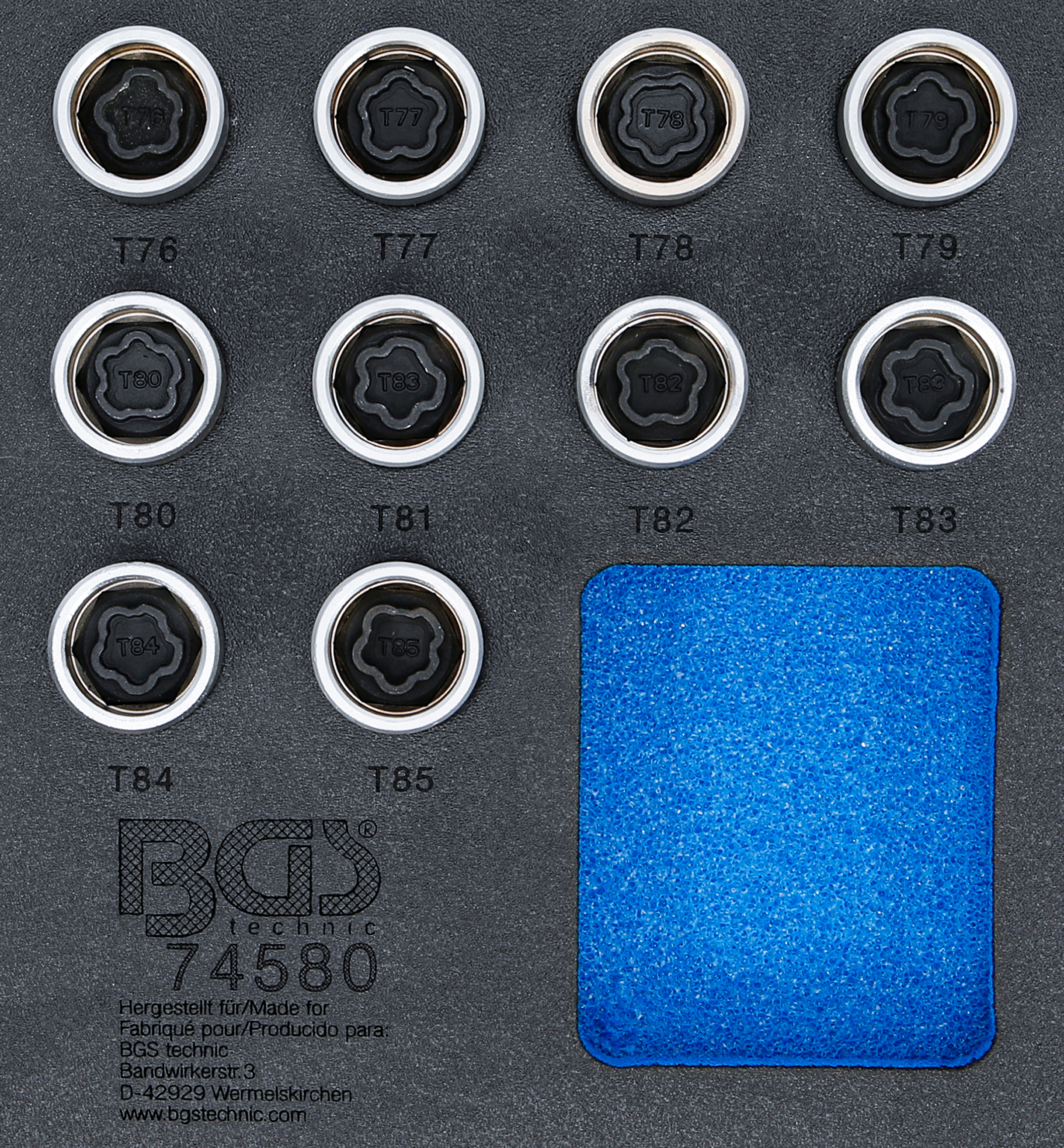 Verkstadsvagninlägg 1/6: Fälglås-Verktyg-sats för Tesla | 10 delar