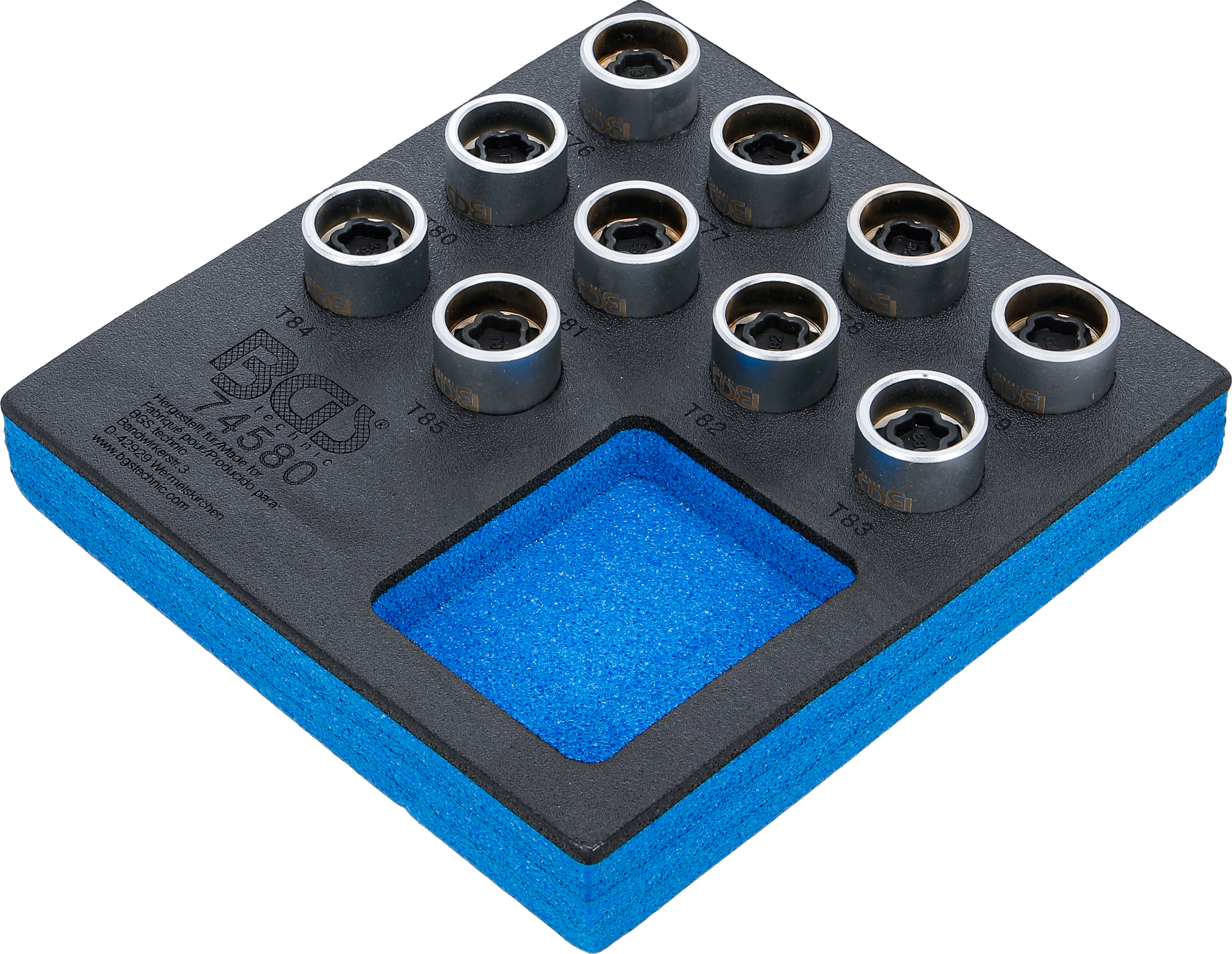 Verkstadsvagninlägg 1/6: Fälglås-Verktyg-sats för Tesla | 10 delar