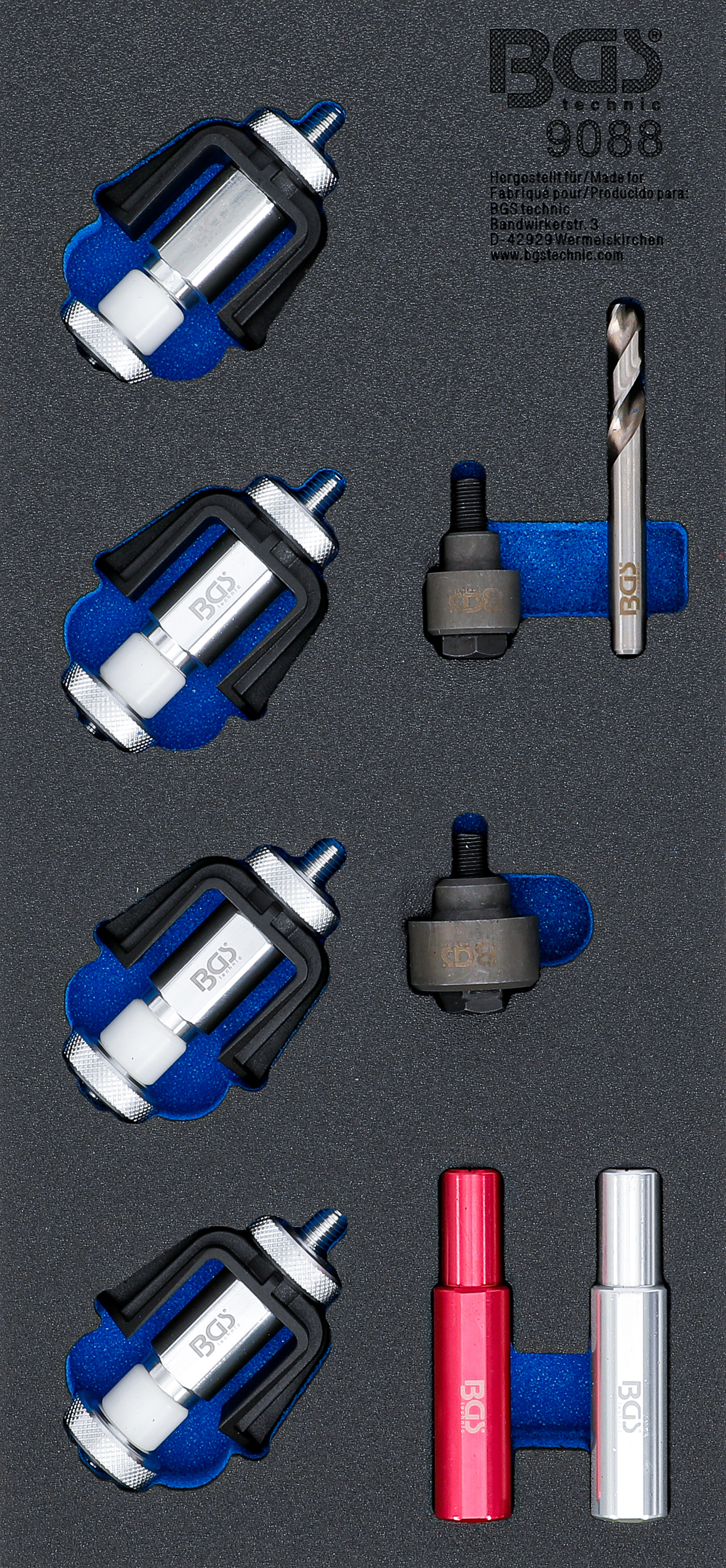 Verkstadsvagninlägg 1/3: Monteringsverktyg-sats för Parkeringssensor-Hållare