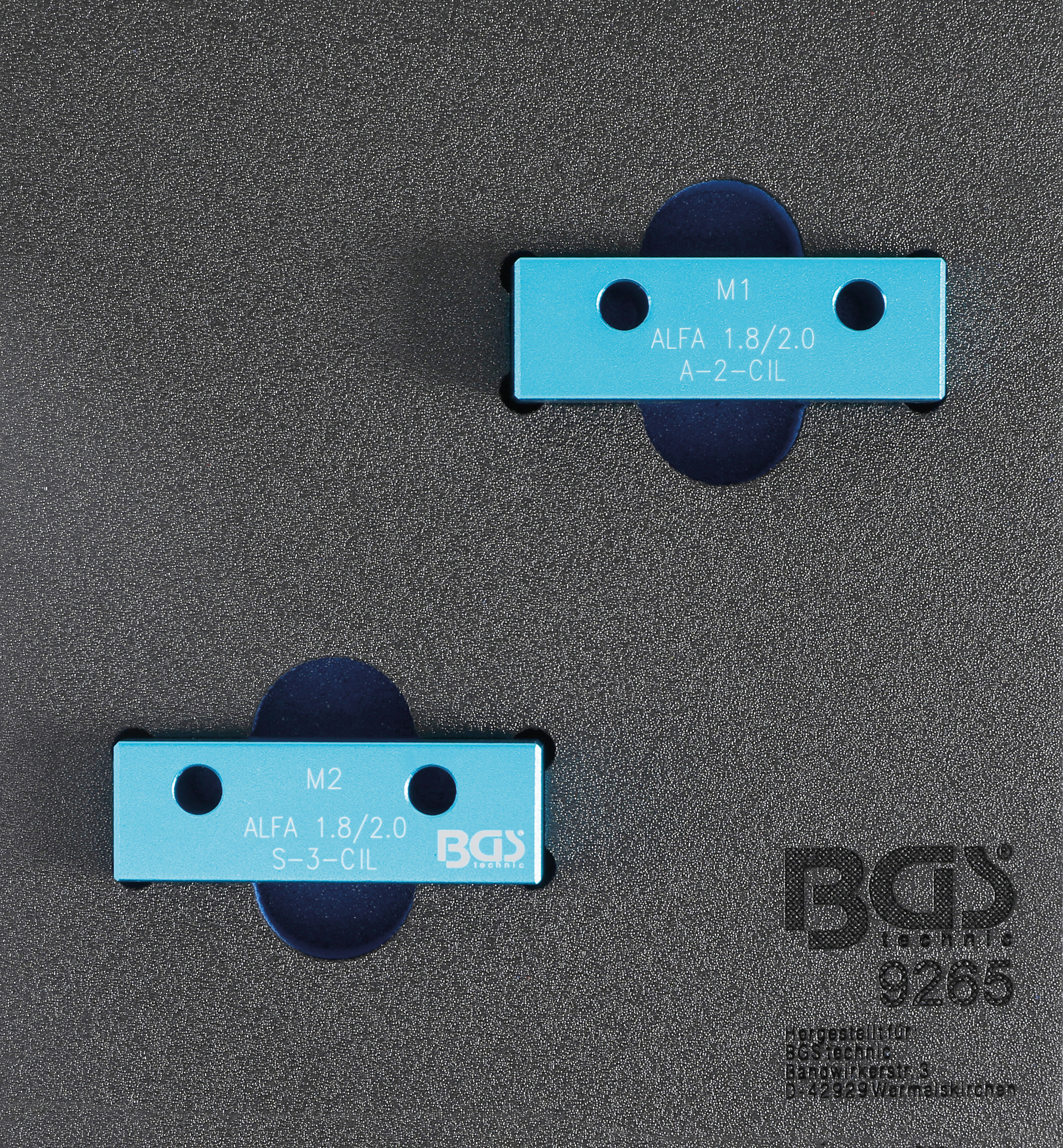 Verkstadsvagninlägg 1/6: Kamaxel-Låsverktyg-sats | för Alfa Romeo 1.8L / 2.0L 16V