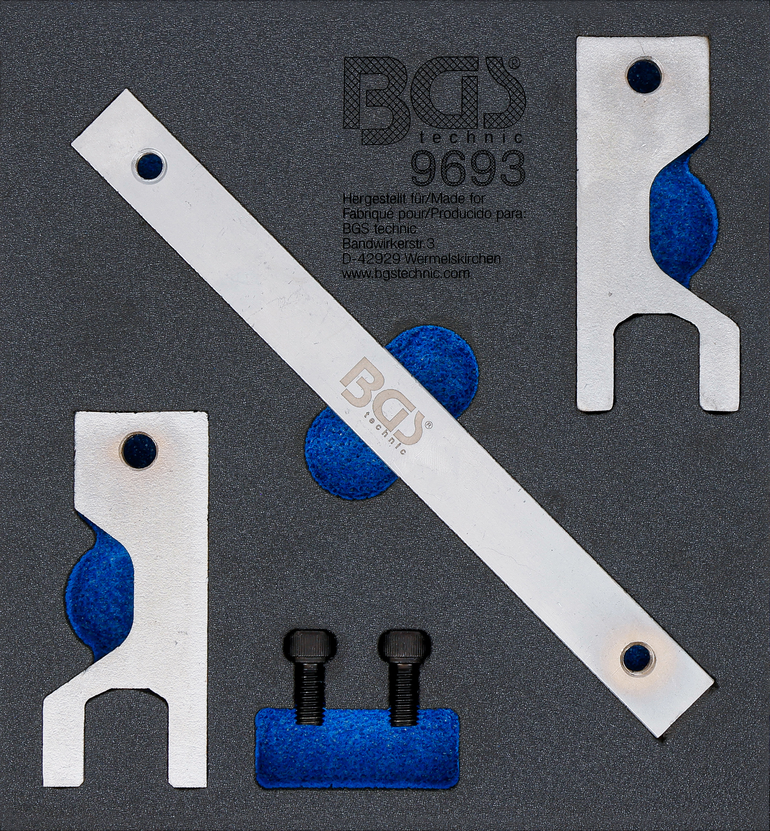 Verkstadsvagninlägg 1/6: Balansaxel-Inställningsverktyg-sats | för Mercedes-Benz OM651