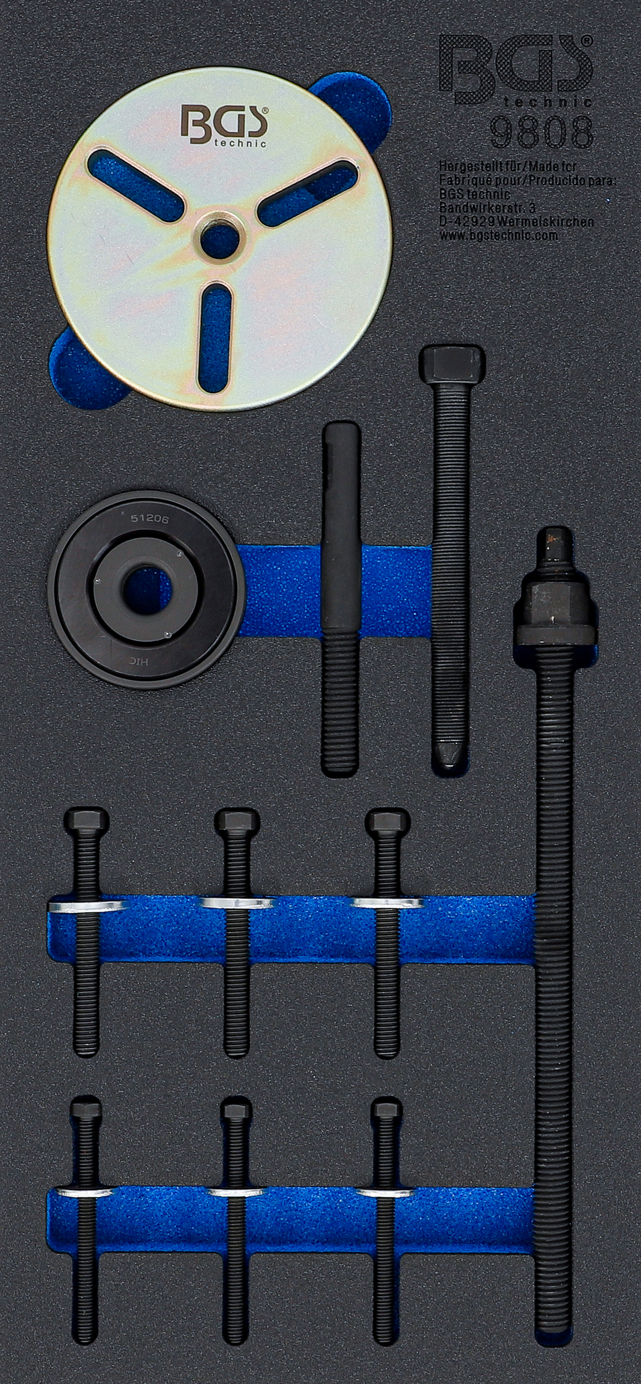 Verkstadsvagninlägg 1/3: Vevaxel-Remskivor-Verktyg-sats | för MINI Cooper motorer W11