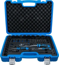 Kraft-Hylsnyckel-sats Sexkant | 6,3 mm (1/4") + 12,5 mm (1/2") | 69 delar