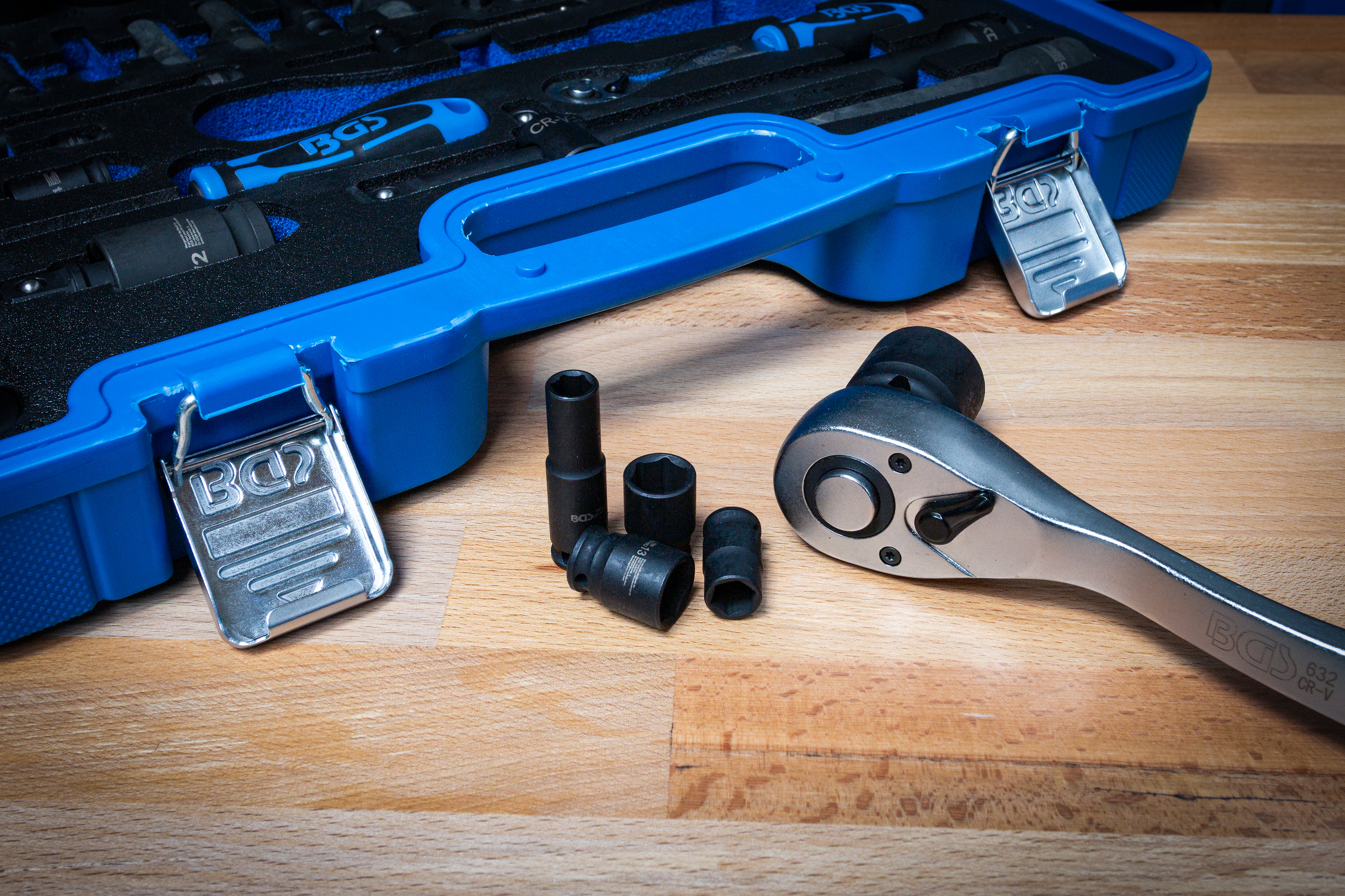 Kraft-Hylsnyckel-sats Sexkant | 6,3 mm (1/4") + 12,5 mm (1/2") | 69 delar