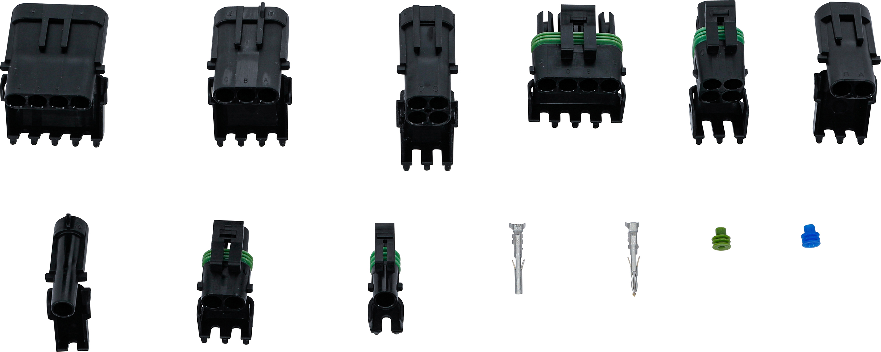 Stickkontakt-Sortiment | Vattentäta | 232 delar