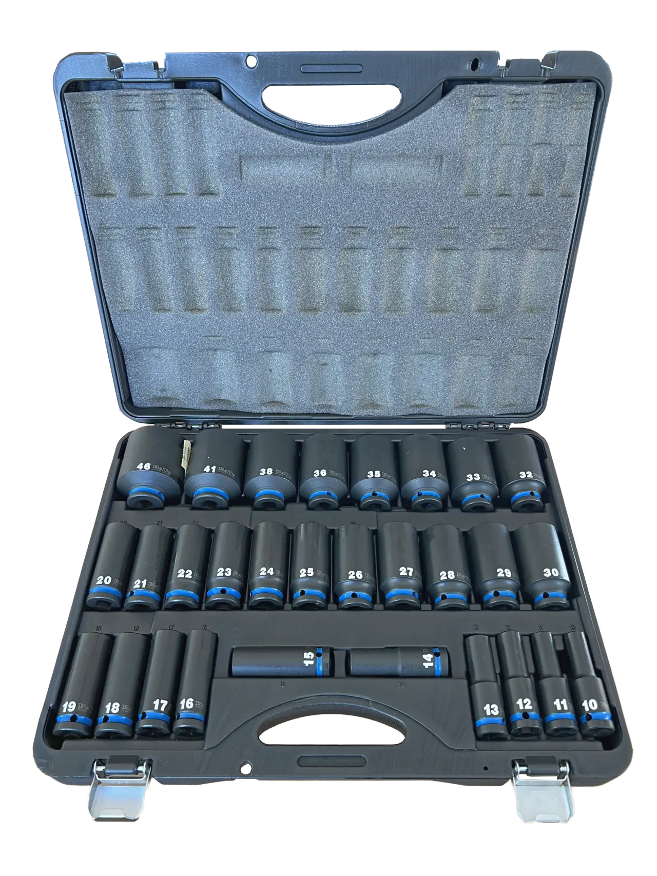 Krafthylssats Lång 1/2" 6-kant 10-46mm 29-delar