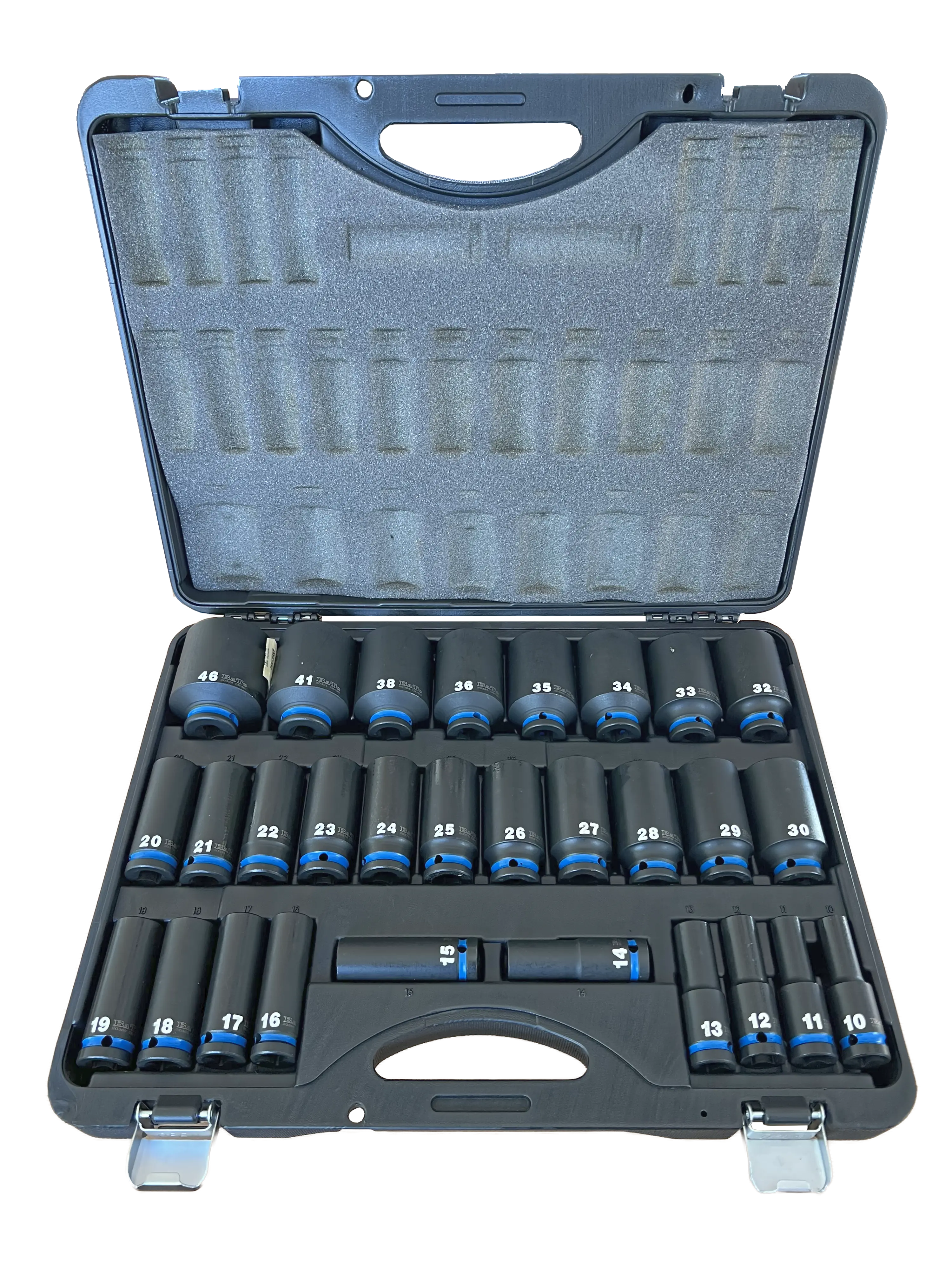 Krafthylssats Lång 1/2" 6-kant 10-46mm 29-delar