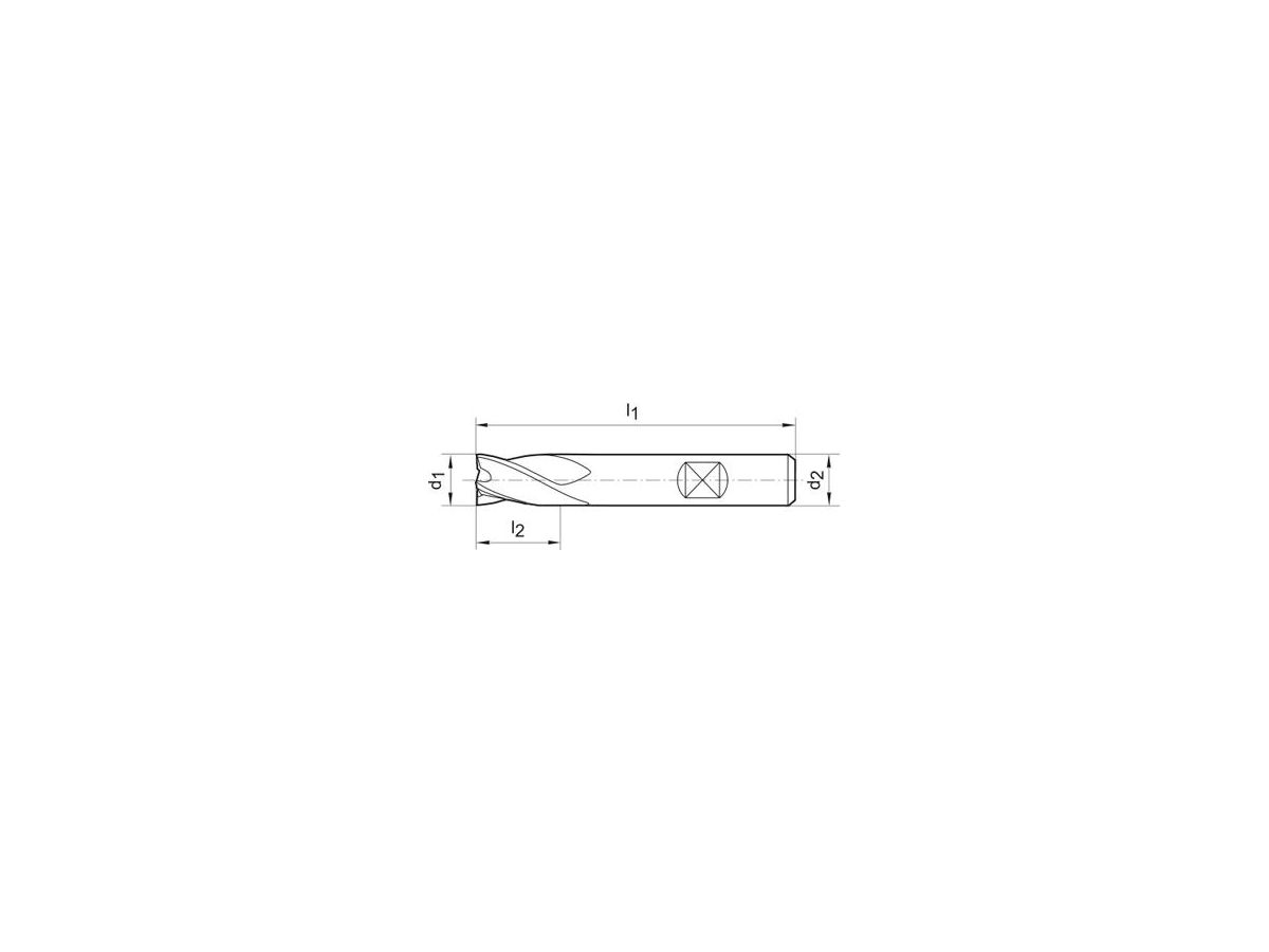 Pinnfräs DIN 6527-K HM TiAlN 2,0mm Z4