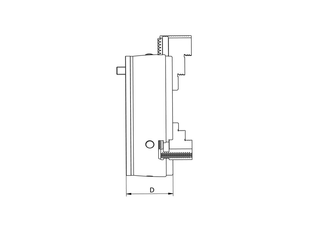 Trebackig svarvchuck DURO-T DIN 6350-A - 315mm
