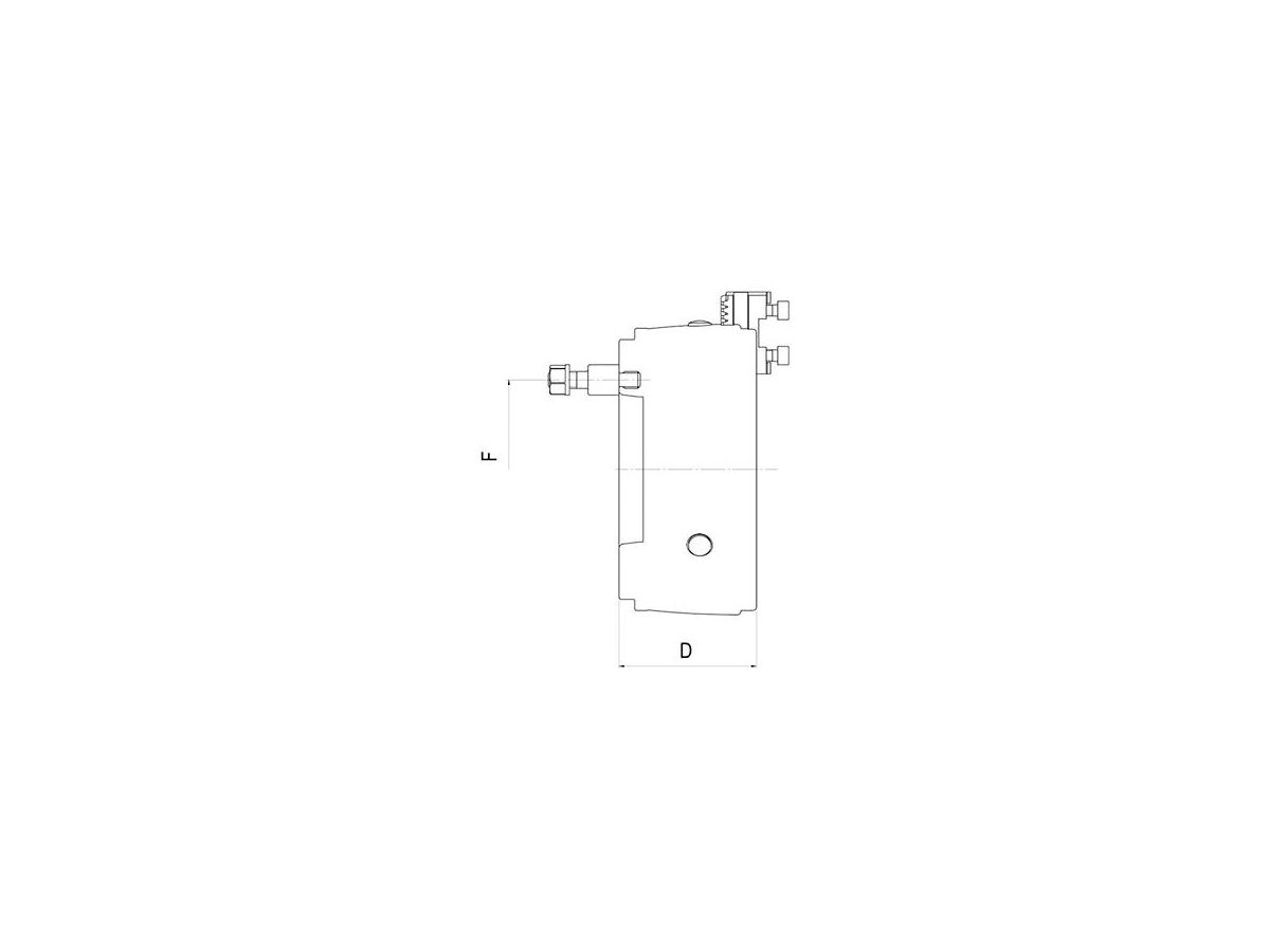 Trebackig svarvchuck DURO-T DIN 55029 - 250mm, kk 6 D