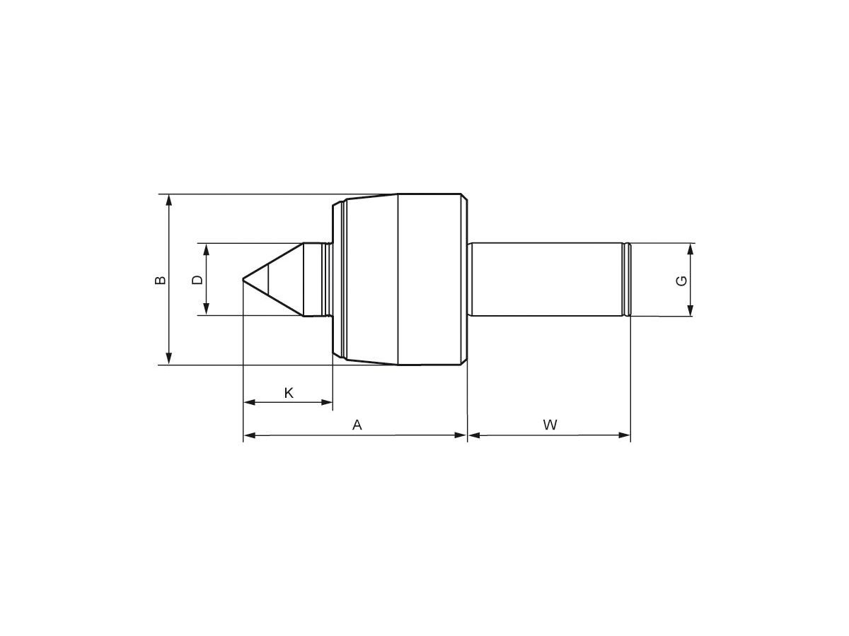 Roterande svarvdubb K108HZA cyl. 32mm