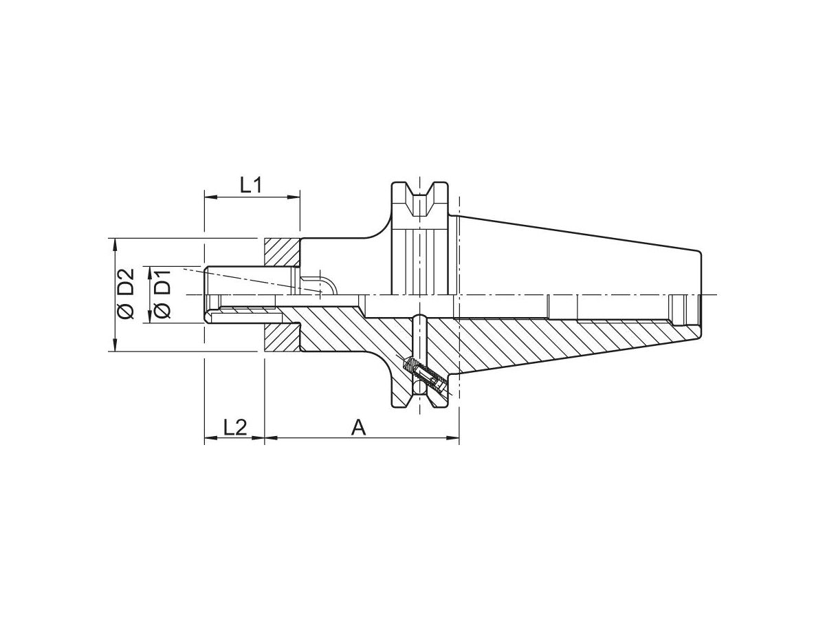 Kombifräsdorn DIN 69871-AD/B - 16mm, SK40