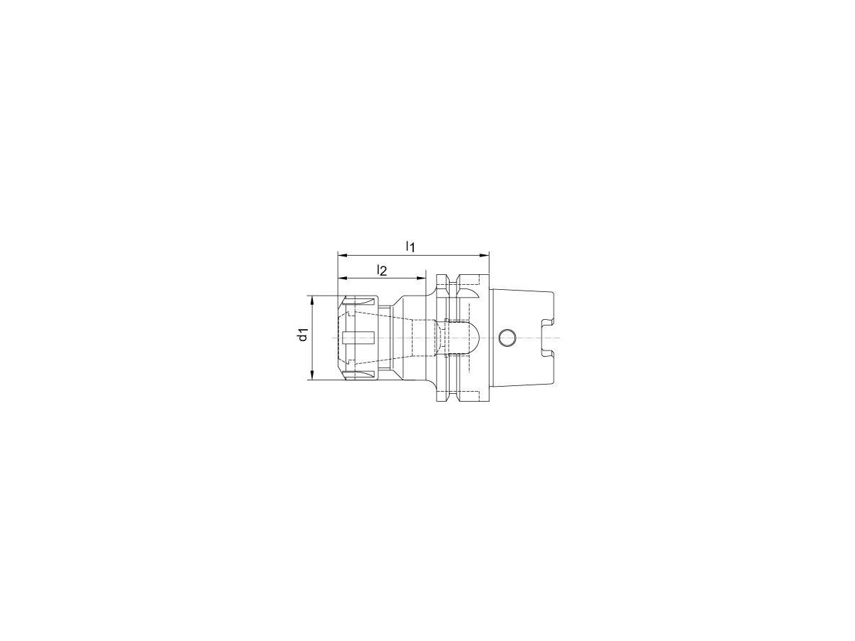 Hylschuck Typ ER DIN 69893-A, 100mm 1,5-20mm, HSK63, ER32