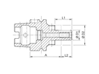 Kombifräsdorn DIN 69893-A - 16x160mm, HSK63
