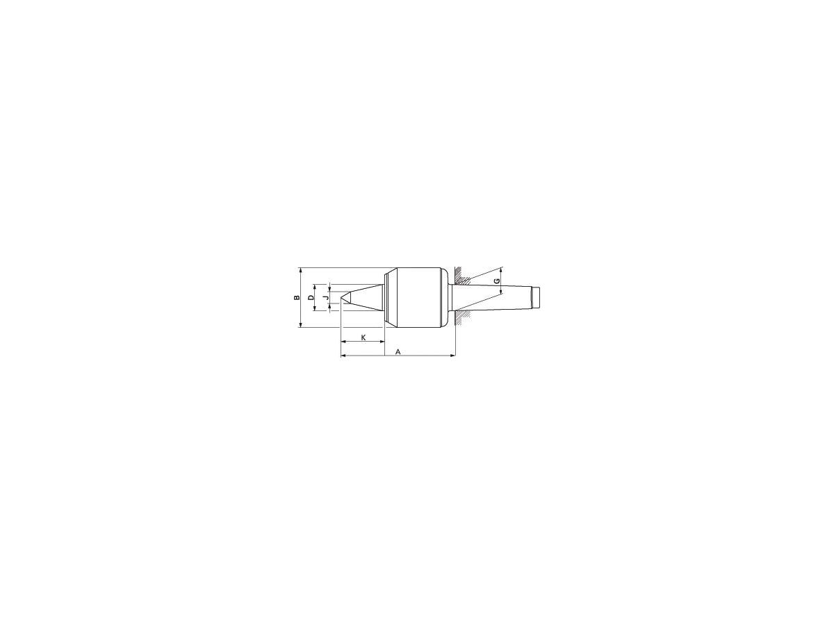 Roterande svarvdubb Typ 652 AC-VL - Stl. 503, MK 3