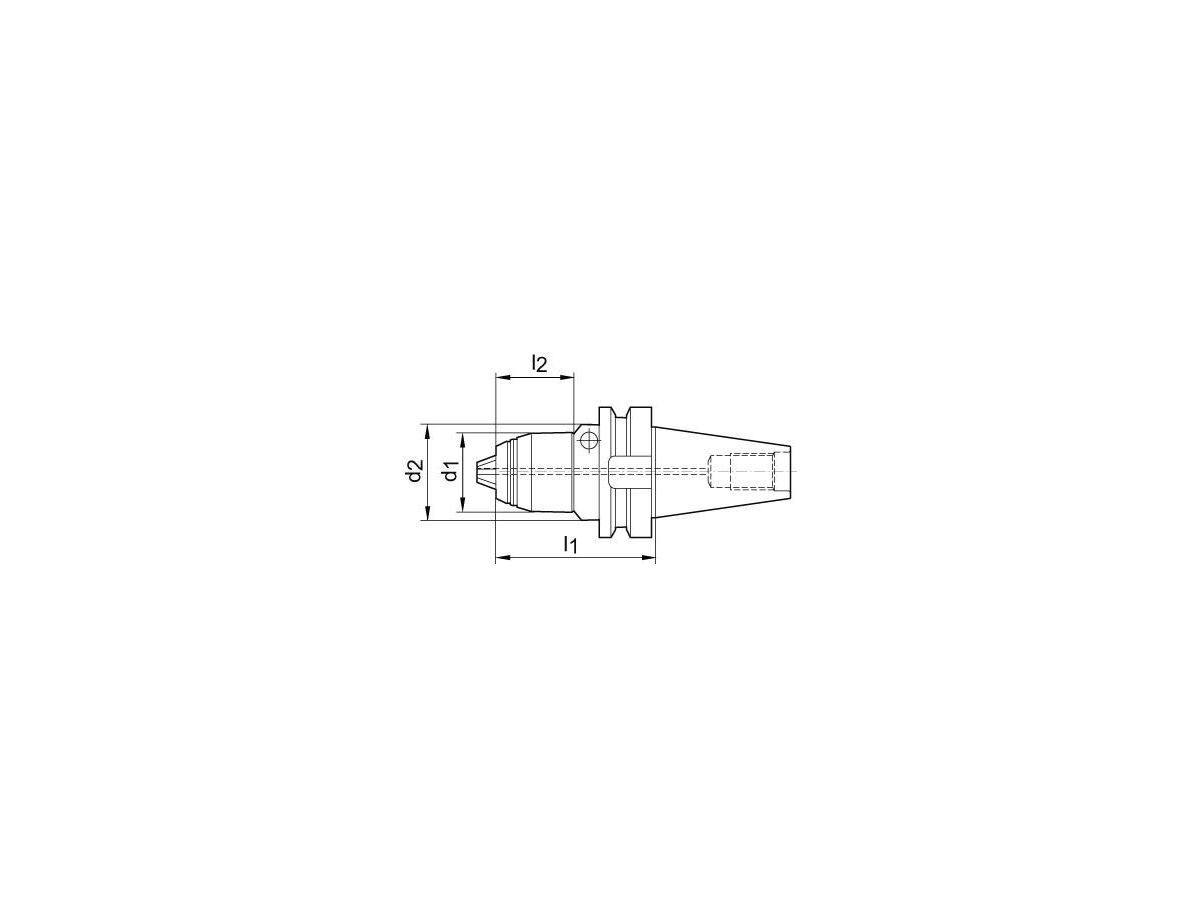 Precisionsborrchuck kort AKL DIN JISB 6339 1-16mm SK50
