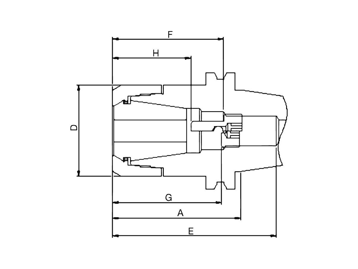 Spännhylschuck DIN 69871AD/B CP32 SK40-100