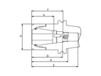 Spännhylschuck DIN 69871AD/B CP32 SK40-100